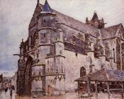 阿尔弗莱德 西斯莱 : The Church at Moret, Rainy Morning
